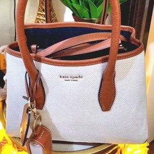 Kate Spade small Satchel Natural Canvas Crossbody